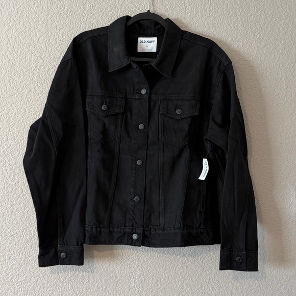 NWT Old Navy Classic Black Denim Jacket - Picture 3 of 5